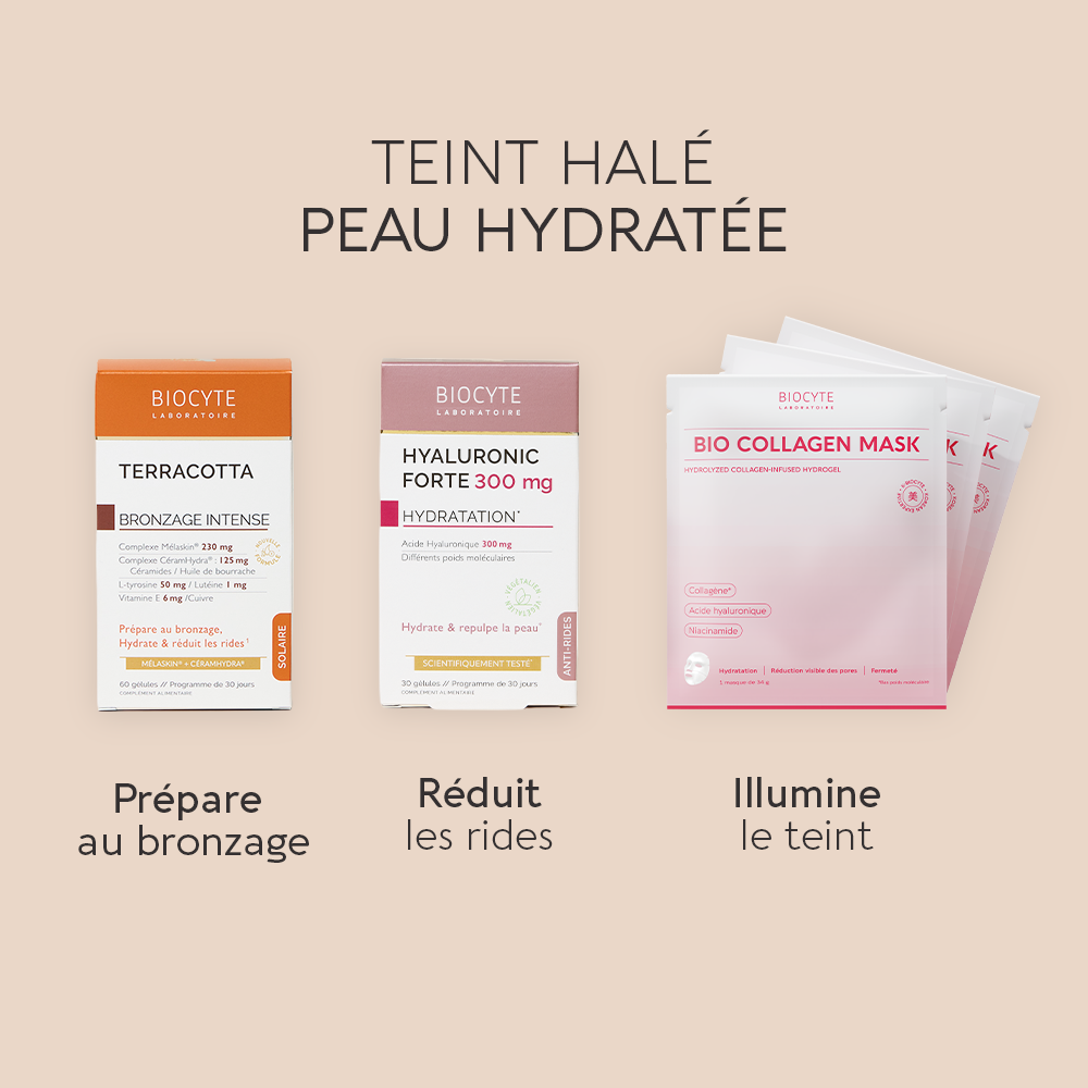 Teint halé, peau hydratée